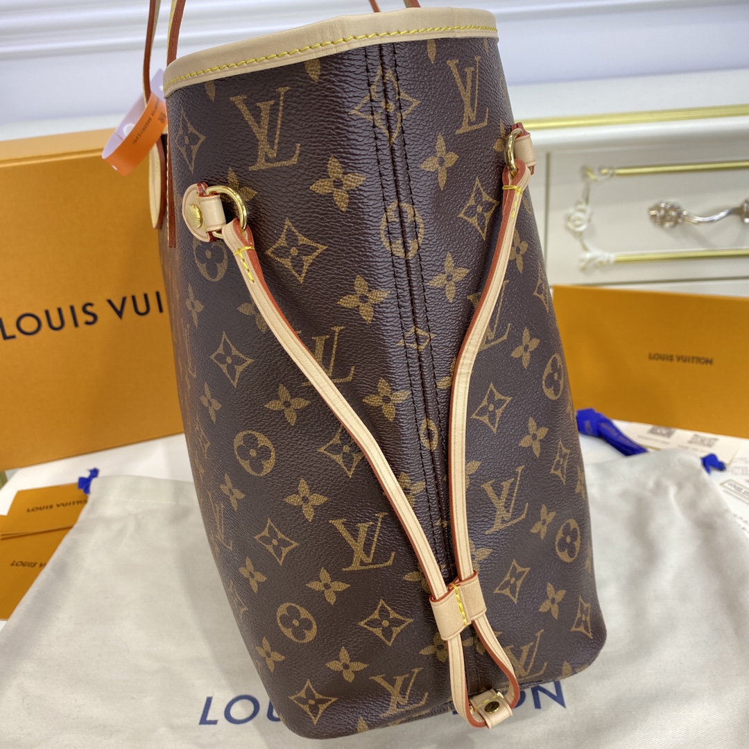 Louis Vuitton NEVERFULL MM Monogram Handbag M40995 Beige